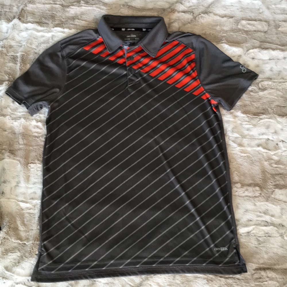 Tek Gear grey  and neon orange shirt